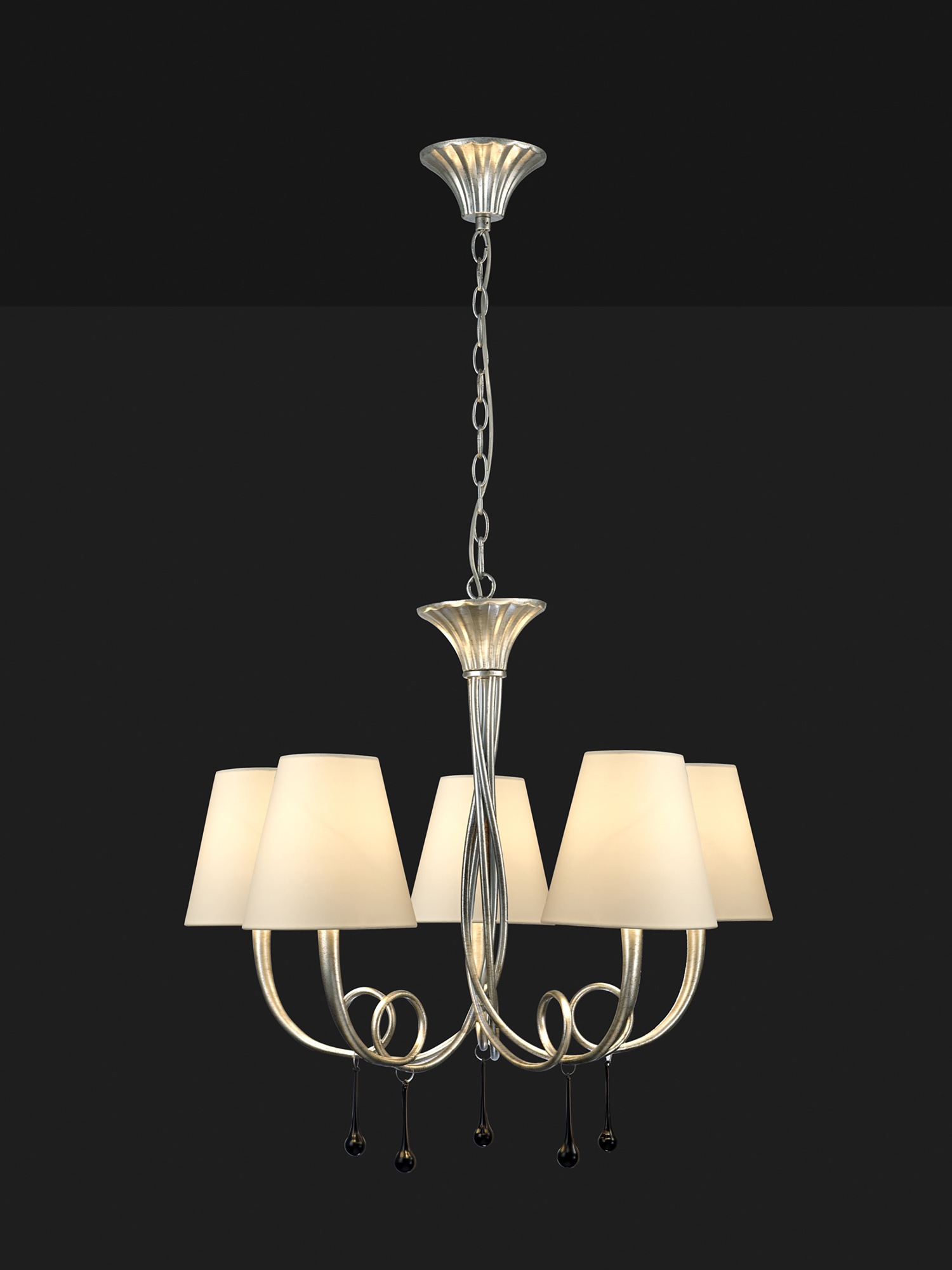 Paola Silver-Cream Ceiling Lights Mantra Traditional Ceiling Lights
